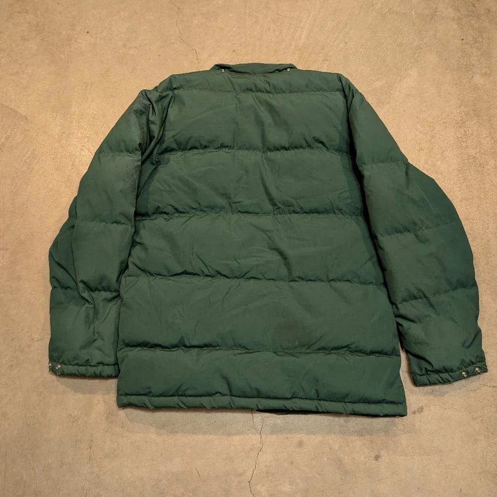 VTG 70s North Face Puffer Jacket Green Mens M Flaw Talon Zipper